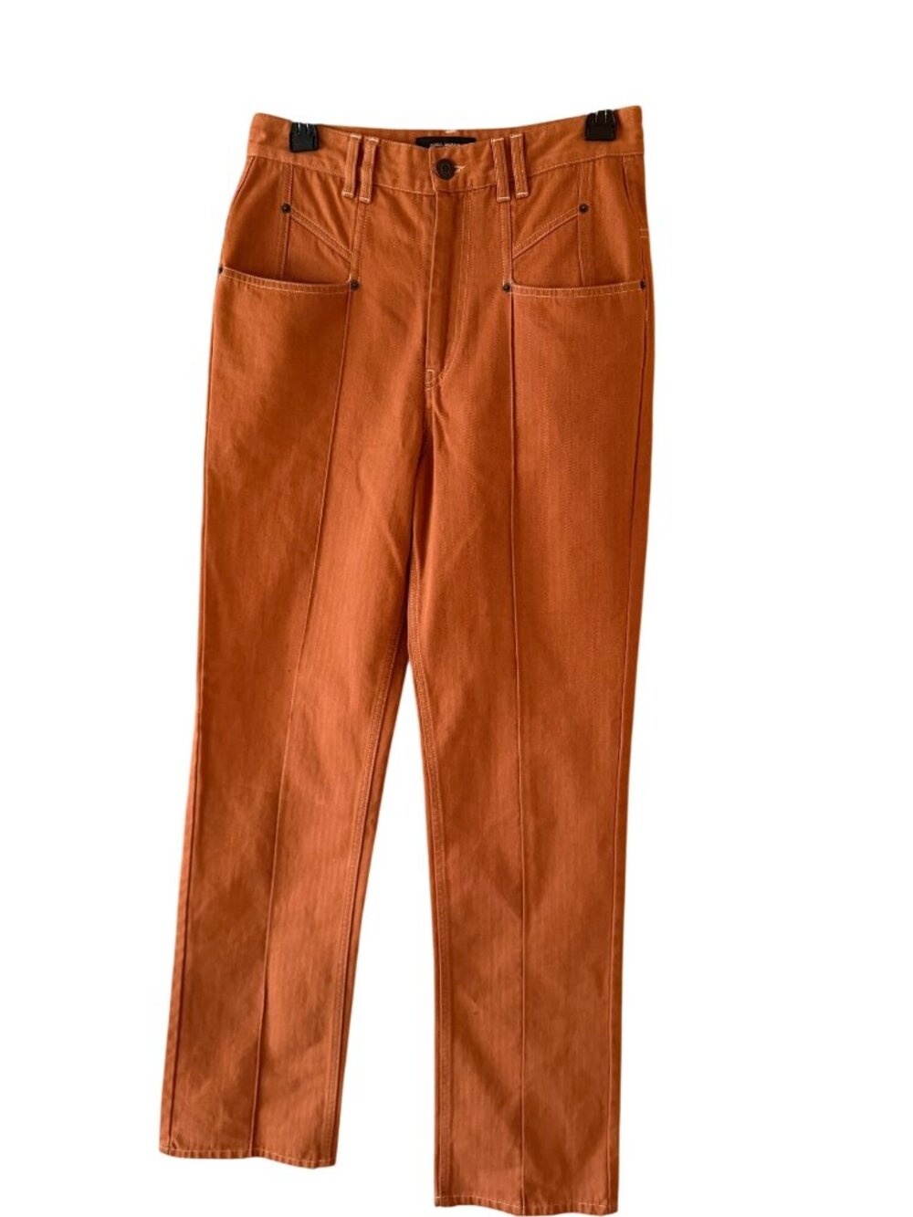 Isabel Marant Lirokae Womens High-Rise Straight-leg Pants Size US 6 Cotton New